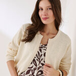 Cardigan en maille manches longues - blancheporte