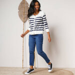 Cardigan ray� boutonn� - blancheporte