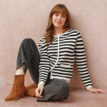 Cardigan ray maille fantaisie - blancheporte