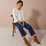 Cardigan uni maille fantaisie - blancheporte