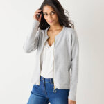 Cardigan zippé, maille moelleuse - blancheporte Cardigan zippé, maille moelleuse - blancheporte