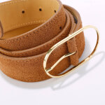 Ceinture boucle coloris dor�, cro�te de cuir - blancheporte