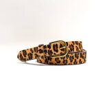 Ceinture en cuir imprimé léopard, effet poilu - blancheporte Ceinture en cuir imprimé léopard, effet poilu - blancheporte