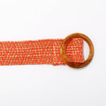Ceinture raphia Élastiquée Écru / orange - blancheporte Ceinture raphia Élastiquée Écru / orange - blancheporte