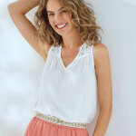 Ceinture r�glable � perles fantaisie - blancheporte