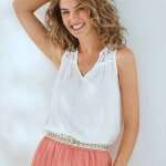 Ceinture rglable  perles fantaisie - blancheporte