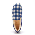 Charentaises silencieuses carreaux fourres laine - blancheporte