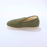 Charentaises silencieuses velours fourr�es laine - blancheporte