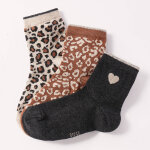 Chaussettes fantaisie motif lopard - lot de 3 - blancheporte