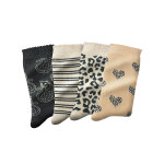 Chaussettes motifs lopard assortis - lot de 4 paires - blancheporte
