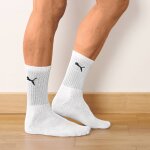 Chaussettes puma crew - lot de 3 paires - 39 / 42 - blanc - puma