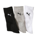 Chaussettes puma crew - lot de 3 paires - 39 / 42 - blanc / gris / noir - puma
