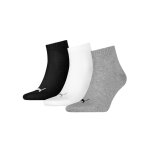Chaussettes quarter - lot de 3 paires gris, blanc, noir - puma