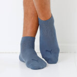 Chaussettes quarter - lot de 3 paires - 35 / 38 - bleu - puma