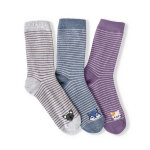 Chaussettes ray�es fantaisie � motifs animaux - lot de 3 - blancheporte
