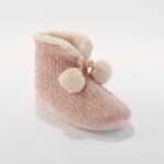 Chaussons bottillons fourrs, maille chenille - blancheporte