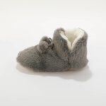 Chaussons forme botillon avec pompons effet fausse fourrure - blancheporte