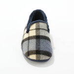 Chaussons fourrs  carreaux, forme charentaise - blancheporte