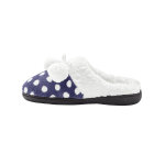 Chaussons mules polaires imprimées pois - blancheporte Chaussons mules polaires imprimées pois - blancheporte