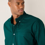Chemise boutonne unie oxford manches longues - blancheporte