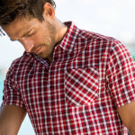 Chemise � carreaux manches courtes polycoton - blancheporte