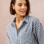 Chemise � carreaux vichy bicolore - blancheporte