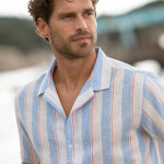 Chemise col bowling boutonnée manches courtes - blancheporte Chemise col bowling boutonnée manches courtes - blancheporte