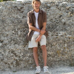 Chemise coton lin manches courtes boutonn�e - blancheporte