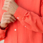 Chemise coton lin manches longues boutonnée - blancheporte Chemise coton lin manches longues boutonnée - blancheporte