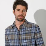 Chemise extra - longue carreaux flanelle - blancheporte