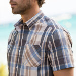 Chemise grands carreaux manches courtes polycoton - blancheporte