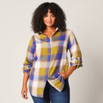 Chemise longue grands carreaux, flanelle - blancheporte