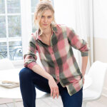 Chemise longue grands carreaux, flanelle - blancheporte