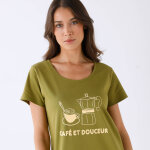 Chemise de nuit  caf� et douceur  - blancheporte