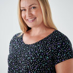 Chemise de nuit coton imprim�  coeurs  - blancheporte