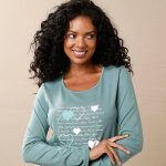 Chemise de nuit courte imprim� � �criture coeurs  - blancheporte