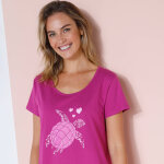 Chemise de nuit courte imprim tortue - blancheporte