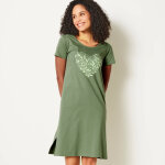 Chemise de nuit courte imprime c?ur - blancheporte