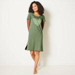 Chemise de nuit courte imprime c?ur - blancheporte