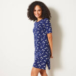 Chemise de nuit courte imprime  coeurs  - blancheporte