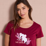Chemise de nuit courte a manches courtes, imprime koala - blancheporte