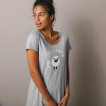Chemise de nuit courte manches courtes imprim  mouton  - blancheporte