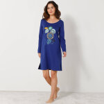 Chemise de nuit courte manches longues motif  rosace  - blancheporte