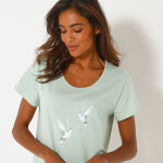 Chemise de nuit courte oiseaux - blancheporte