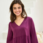Chemise de nuit courte en viscose - blancheporte