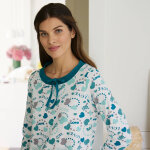 Chemise de nuit imprim�  coeurs  - blancheporte