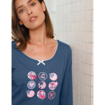 Chemise de nuit longue - imprimé fantaisie - blancheporte Chemise de nuit longue - imprimé fantaisie - blancheporte