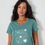 Chemise de nuit longue imprim�e c?urs - blancheporte