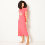 Chemise de nuit longue imprimée chat - blancheporte Chemise de nuit longue imprimée chat - blancheporte