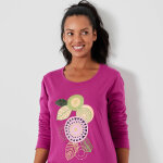 Chemise de nuit longue imprime rosaces - blancheporte